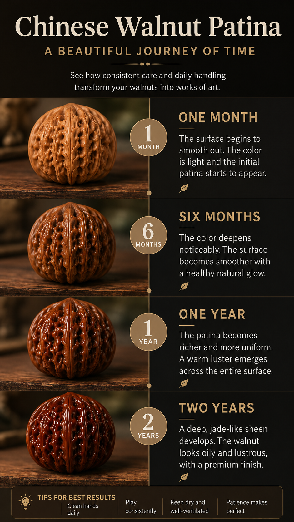 How to Achieve a Jade-Like Patina on Chinese Walnut Handcrafts