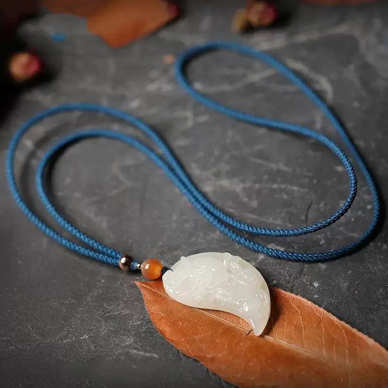 Hetian Jade Dragon Phoenix Plaque Pair, Classic Lovers Love Token Pendant SONG KILN