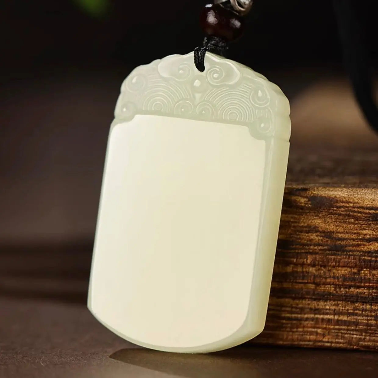 Hetian jade peace plaque pendant SONG KILN