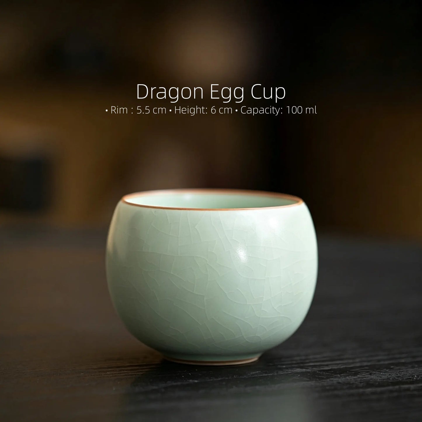 Ru Kiln Ice Crackle Glaze Gongfu Tea Cup Set SONG KILN