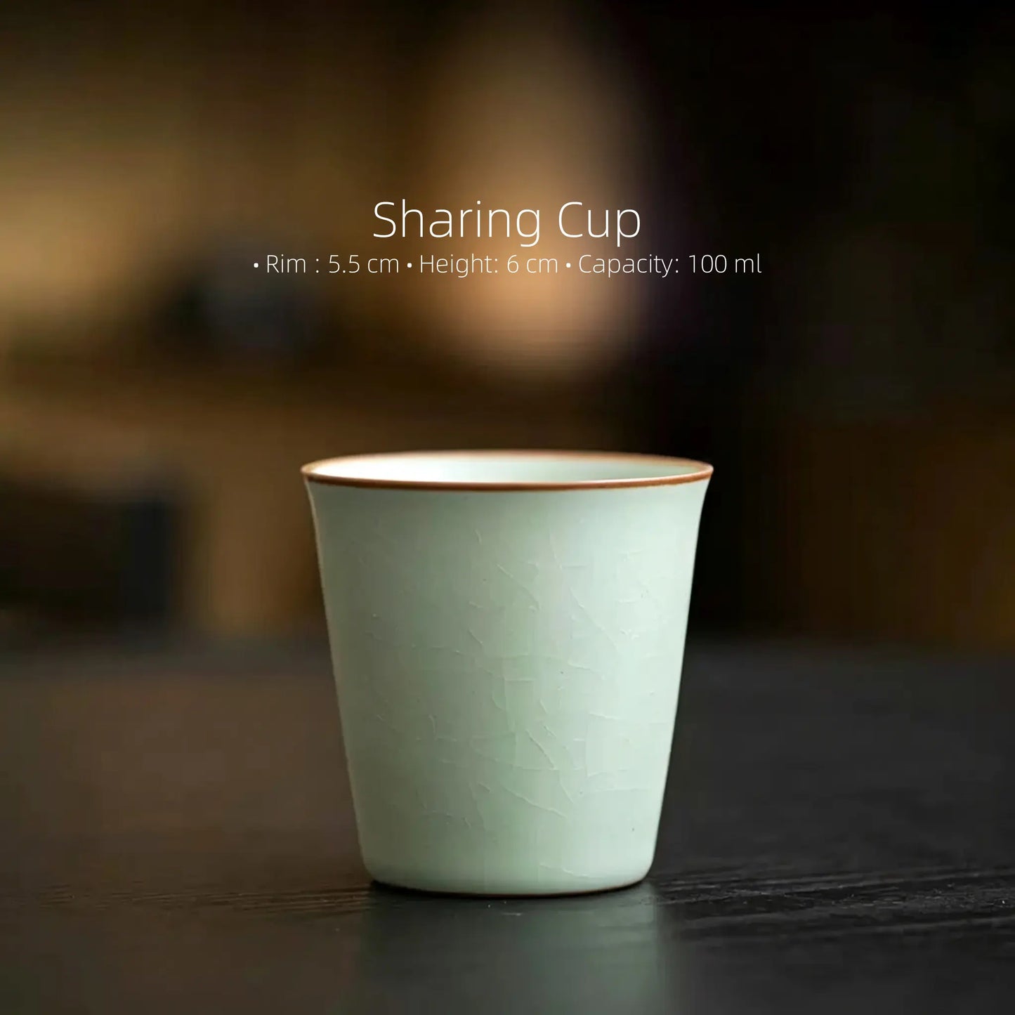 Ru Kiln Ice Crackle Glaze Gongfu Tea Cup Set SONG KILN