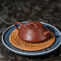 Master fully handmade Yixing Shipiao Zisha teapot by national craft master Ding Hongbin, rare family-stored warm jade clay collector-grade oriental tea ware from SONGKILN