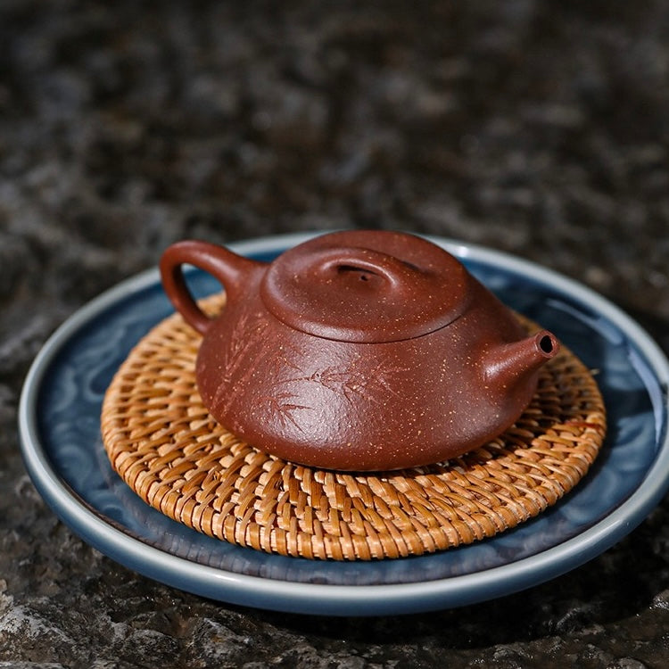 Master fully handmade Yixing Shipiao Zisha teapot by national craft master Ding Hongbin, rare family-stored warm jade clay collector-grade oriental tea ware from SONGKILN