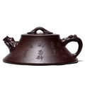 Semi-artisanal Yixing raw Zhuni zisha teapot crafted from genuine unrefined local mineral clay, minimalist portable gongfu tea ware for daily solo brewing from SONGKILN